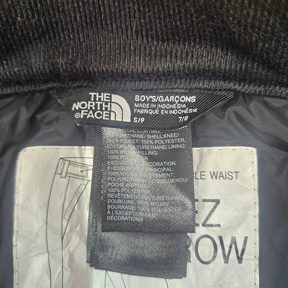 The North Face Boys Black DryVent EZ Grow Insulated Snow Pants Size S 7/8